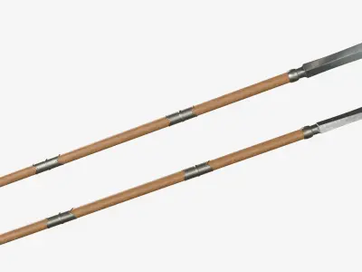 Japanese Spears Collections  Wood 3D model