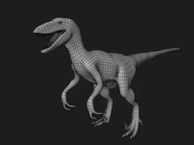 Velociraptor - Game Ready Low-poly 3D model