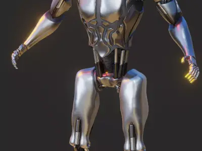 Torque robot wearing cowboy hat Free 3D model