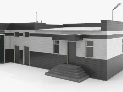 Commercial Facility with Garages 3D model