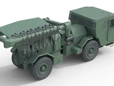 Hydrema 910 Mine Clearing Vehicle   Low-poly 3D model