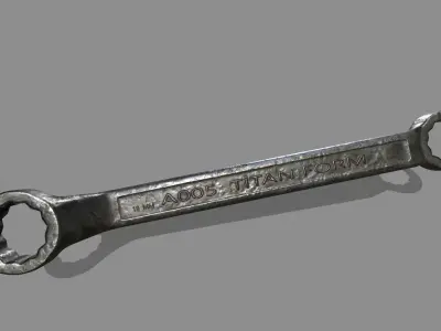 wrench Low-poly 3D model 34