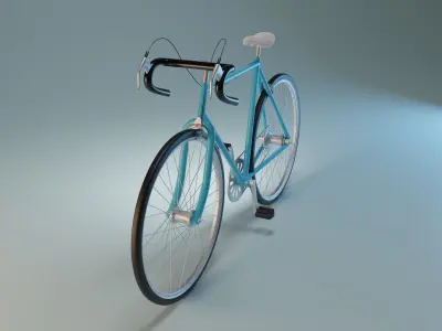  Low-Poly Bicycle  Low-poly 3D model