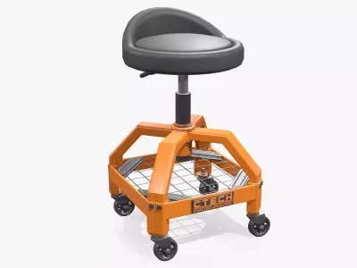 Shop Stool Low-poly 3D model