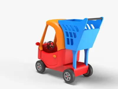 Shopping Cart Low-poly 3D model purchase