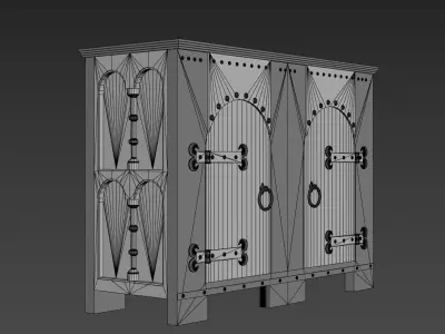 Medieval Cupboard Free 3D model
