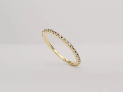 3D Model Micro Pave Ring Low-poly 3D model