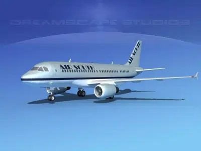 Airbus A319 Air South 3D model