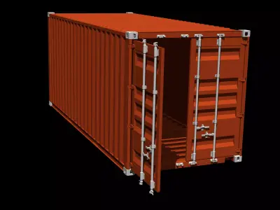 20ft standard shipping container 3D model