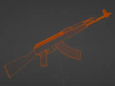 AK-47 rifle  3D model