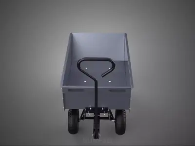 HEAVY DUTY METAL TUB UTILITY WHEELBARROW CART TROLLEY WAGON DUMP 3D model