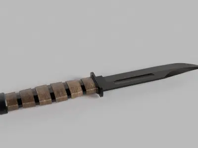 Kbar Knife Low-poly 3D model