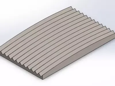 Jaw Crusher Plate 16x24-Solidworks mechanical part-Mining Equip 3D model