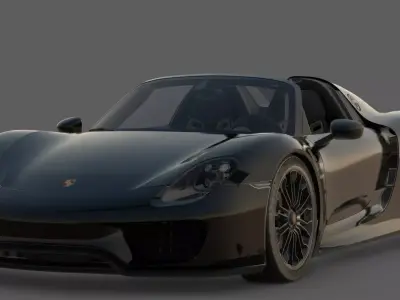 2015 Porsche 918 Spyder 3D Model  Hybrid Hypercar Revolution 3D model