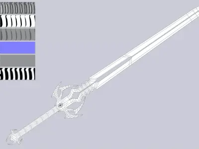 Curse blade Low-poly 3D model