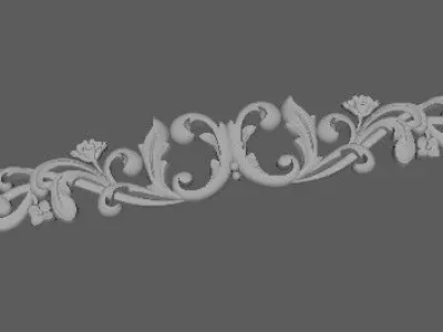 dekor ornate border - die cut 3D model
