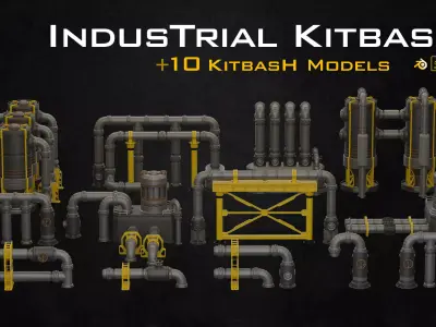 Industrial Kitbash-V4 3D model