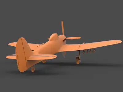 F6F Hellcat 3D print model