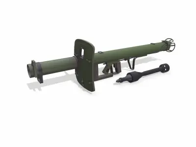 Panzerschreck Anti Tank Rocket Launcher Low-poly PBR Low-poly 3D model