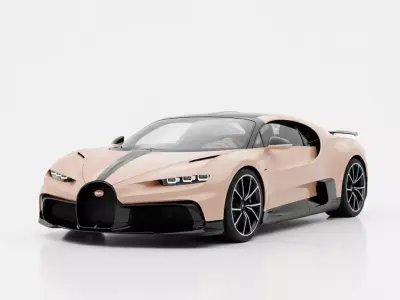 Bugatti Chiron Pur Sport Low-poly 3D model