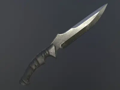 Realistic Military Knife 01 Low-poly 3D model