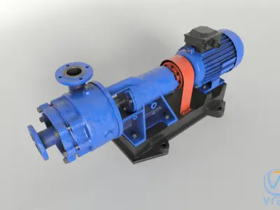 Centrifugal console pump Free 3D model