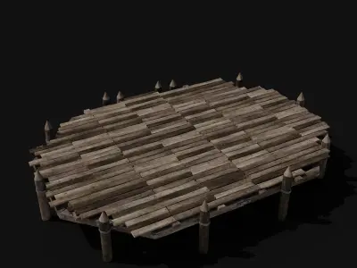 ARENA FIGHT BATTLE MEDIEVAL WAR FIGHTING TRAP BUILDER COLLECTION Low-poly 3D model