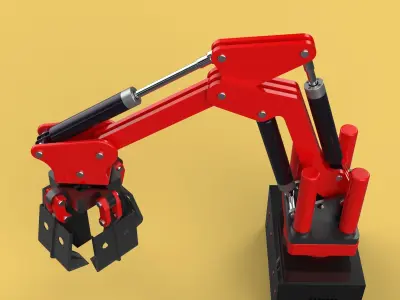 HYDRAULIC CRANE GRABBER CLAW GRIPPER GRAPPLE CLAMP HOOK LIFTER 3D model