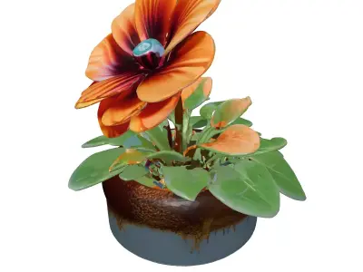 Botanical SciFi Floating Plant 3D model