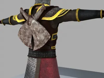 Warrior knight in armor 3D model