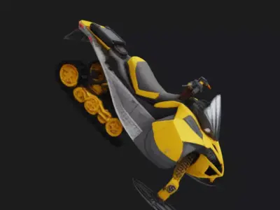 Snowmobile 3D Model 3D model