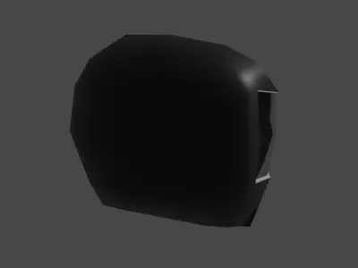 Low poly motorcycle helmet Low-poly 3D model