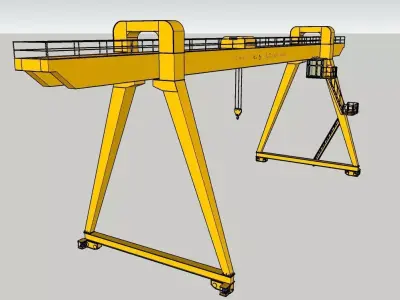Gantry crane 3D model by bumbaa
