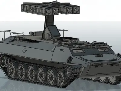 9K35 Strela 10 missile system  Free 3D print model