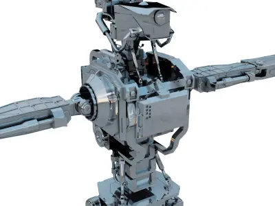 high qualty robot Free low-poly 3D model