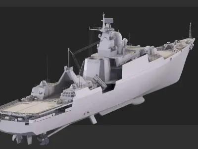 Ship Gepard 3  Class 011 Dinh Tien Hoang  Low-poly 3D model