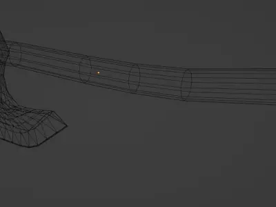 Battle axe 3D model 4