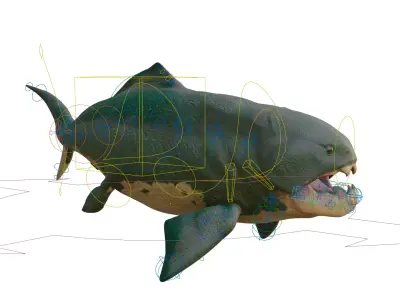 Dunkleosteus Rigged 3d Model Free 3D model