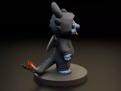 Stitch Night Fury Cosplay Crossover Collectible 3D print model