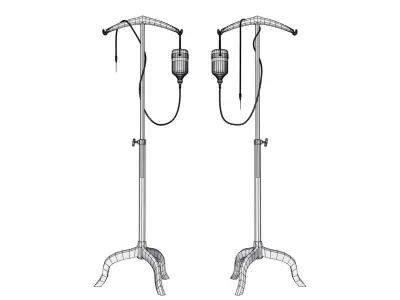 Low Poly Vintage IV Stand Low-poly 3D model