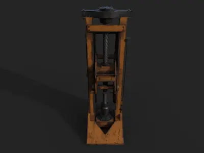 Railway Lifting Jack and Electronics Set Low-poly 3D model