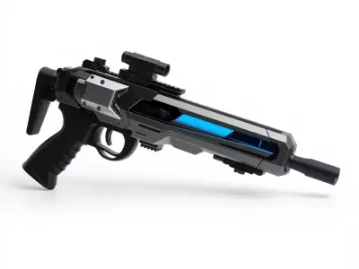 Futuristic Pulse Rifle model pack Low-poly 3D model