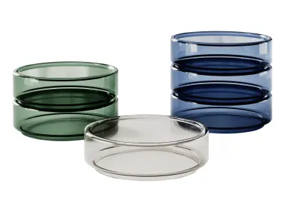 Stack Modular Glass Coffee Table by Billiani 3D model