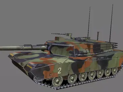  M1A1 Abrams tank low-poly 3d model Low-poly 3D model