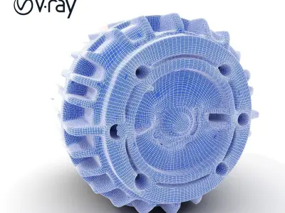 Electric Motor Rotor D Model Pack Low-poly 3D model