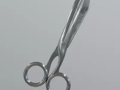 Scissors 2 pair of Low-poly 3D model