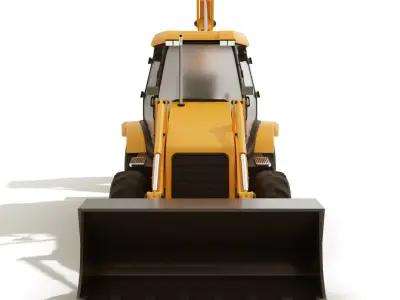 Backhoe Loader 3D Model 3D model