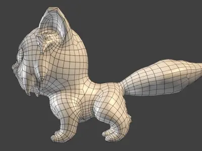 CatMac cat with big eyes Free low-poly 3D model