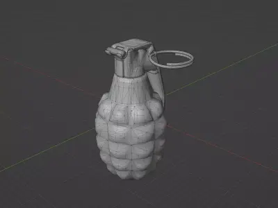 Mk2 Grenade Low-poly 3D model get