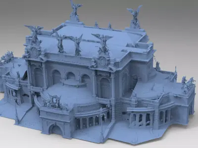Final fantasy street exterior 2 3D model